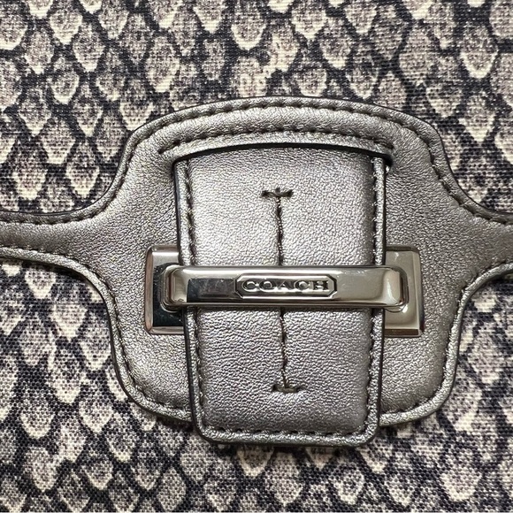 Coach Taylor Snake Print Flap Crossbody Purse - Picture 8 of 11